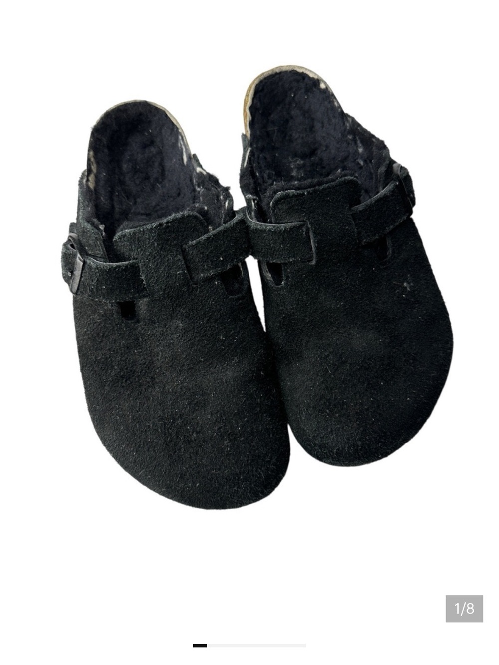 Birkenstock Boston Black slides‎ size 8